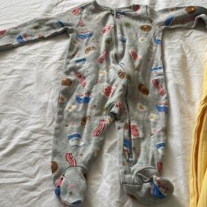 Cozy Gray Kids One Piece with Fun Print